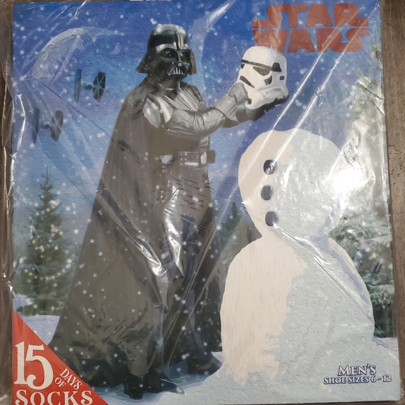 🌞2 for $30 Men's Star Wars 15 Days of Socks Advent Calendar Assorted Sz 6-12 - Picture 3 of 4